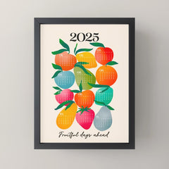 2025 BRIGHT FRUIT MARKET CALENDAR Mini Art Print
