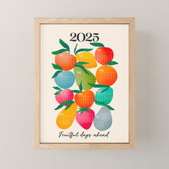 2025 BRIGHT FRUIT MARKET CALENDAR Mini Art Print