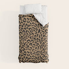 2000s leopard-black on tan Duvet Cover
