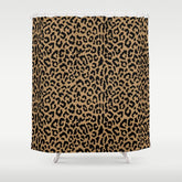 2000s leopard-black on tan Shower Curtain