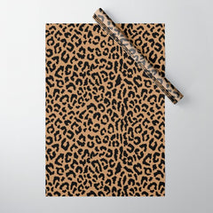 2000s leopard-black on tan Wrapping Paper