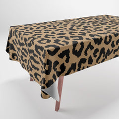 2000s leopard-black on tan Tablecloth