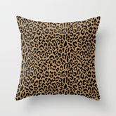 2000s leopard-black on tan Throw Pillow