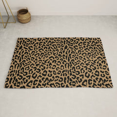 2000s leopard-black on tan Rug