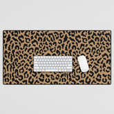 2000s leopard-black on tan Desk Mat