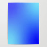 16 Blue Gradient 220506 Aura Ombre Valourine Digital Minimalist Art Poster