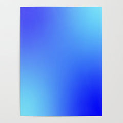 16 Blue Gradient 220506 Aura Ombre Valourine Digital Minimalist Art Poster