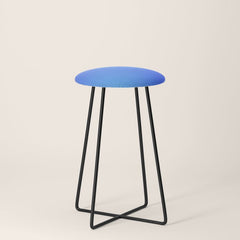 16 Blue Gradient 220506 Aura Ombre Valourine Digital Minimalist Art Stool