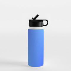 16 Blue Gradient 220506 Aura Ombre Valourine Digital Minimalist Art Water Bottle