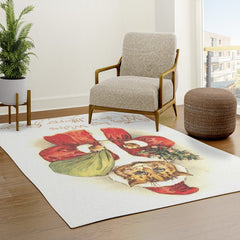 Father Christmas Cat' by Louis Wain Rug