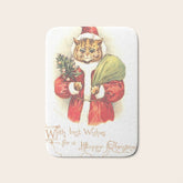Father Christmas Cat' by Louis Wain Bath Mat