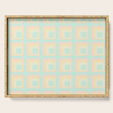 70s mod pale pastels Serving Tray