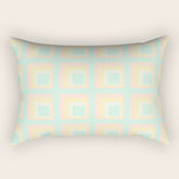 70s mod pale pastels Rectangular Pillow