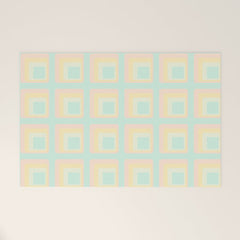70s mod pale pastels Welcome Mat