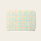 70s mod pale pastels Bath Mat
