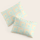 70s mod pale pastels Pillow Sham