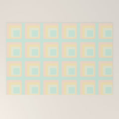 70s mod pale pastels Welcome Mat