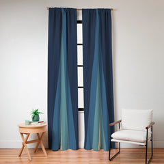 70's Retro Stripes Window Curtain
