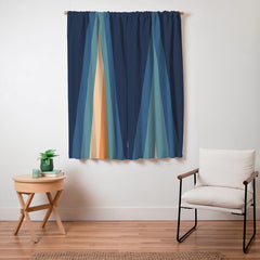 70's Retro Stripes Window Curtain
