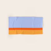 70s Summer Color Block Blue and Orange Bath Towel