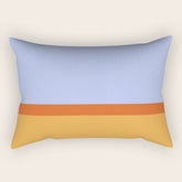 70s Summer Color Block Blue and Orange Rectangular Pillow