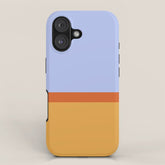 70s Summer Color Block Blue and Orange iPhone Case