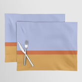 70s Summer Color Block Blue and Orange Placemat