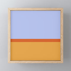 70s Summer Color Block Blue and Orange Mini Art Print