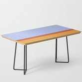 70s Summer Color Block Blue and Orange Coffee Table