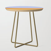 70s Summer Color Block Blue and Orange Side Table