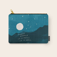 "Inhale Exhale It is Well It Is Well" Carry All Pouch