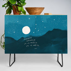 "Inhale Exhale It is Well It Is Well" Credenza