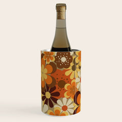 70's Floral Prints, Retro Art Wine Chiller