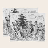 Cats Decorating The Christmas Tree' Vintage Cat Art by Louis Wain Placemat