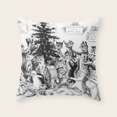 Cats Decorating The Christmas Tree' Vintage Cat Art by Louis Wain Throw Pillow