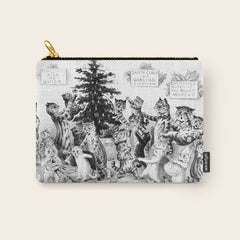 Cats Decorating The Christmas Tree' Vintage Cat Art by Louis Wain Carry All Pouch