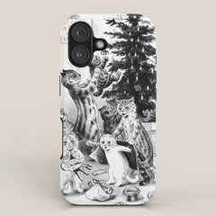 Cats Decorating The Christmas Tree' Vintage Cat Art by Louis Wain iPhone Case