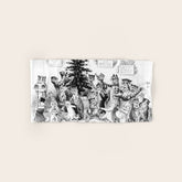 Cats Decorating The Christmas Tree' Vintage Cat Art by Louis Wain Bath Towel