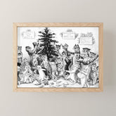 Cats Decorating The Christmas Tree' Vintage Cat Art by Louis Wain Mini Art Print