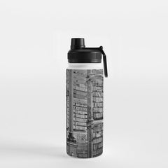 A Book Lover's Dream - Cincinnati Public Library black and white photographs / black and white photo Water Bottle