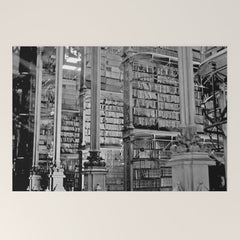 A Book Lover's Dream - Cincinnati Public Library black and white photographs / black and white photo Welcome Mat