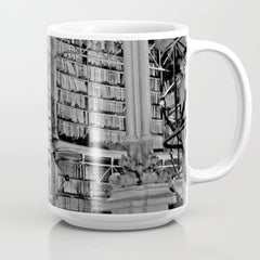 A Book Lover's Dream - Cincinnati Public Library black and white photographs / black and white photo Coffee Mug