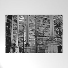 A Book Lover's Dream - Cincinnati Public Library black and white photographs / black and white photo Welcome Mat