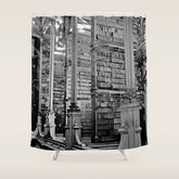 A Book Lover's Dream - Cincinnati Public Library black and white photographs / black and white photo Shower Curtain