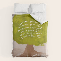 "Remember Your Story, Remember Your Roots, Remember That You Are A Part Of Something So Much Greater Than You." Duvet Cover