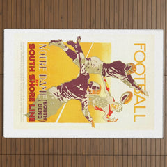 1926 Notre Dame By South Shore Line Advertising Poster Outdoor Rug