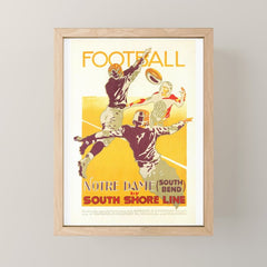 1926 Notre Dame By South Shore Line Advertising Poster Mini Art Print