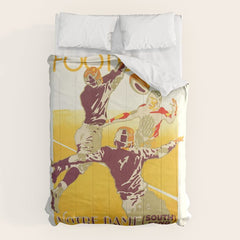 1926 Notre Dame By South Shore Line Advertising Poster Comforter