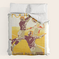 1926 Notre Dame By South Shore Line Advertising Poster Comforter