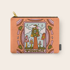16. Tower Tarot Mushroom Carry All Pouch